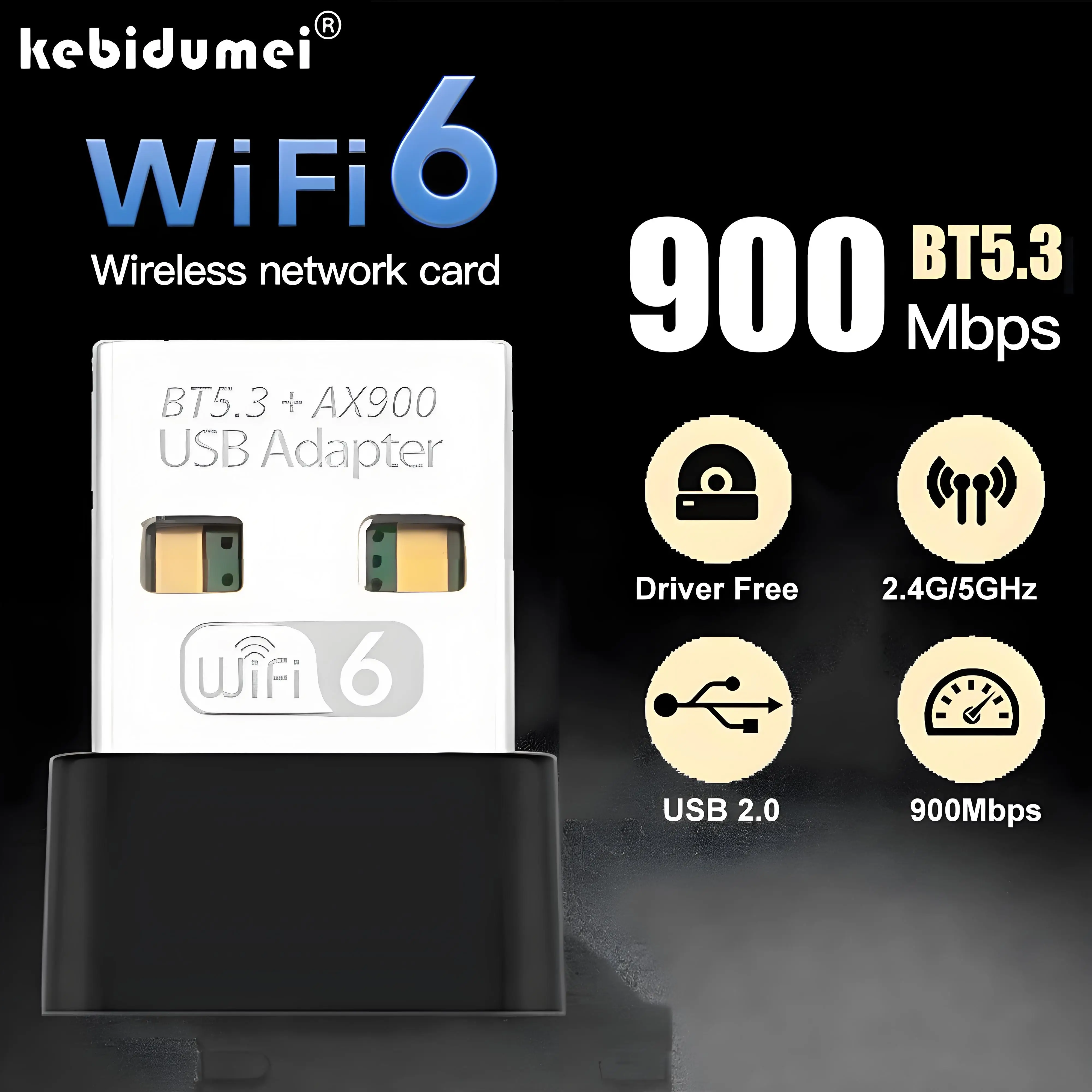 AX900 WiFi6 USB-адаптер 2 в 1 Bluetooth 5.3 Двухдиапазонная сетевая карта 2,4 ГГц/5G Wi-Fi 6 Mini USB-ключ Беспроводной приемник Бесплатный драйвер
AX900 WiFi6 USB-адаптер 2 в 1 Bluetooth 5.3 Двухдиапазонная сетевая карта 2,4 ГГц/5G Wi-Fi 6 Mini USB-ключ Беспроводной приемник Бесплатный драйвер