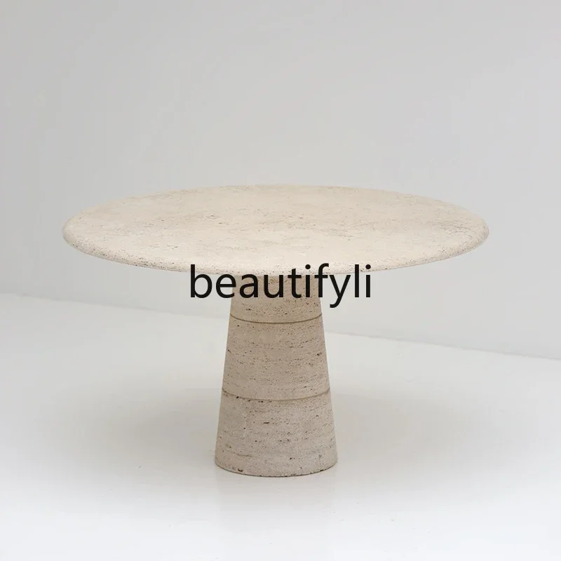X188 Nordic natural travertine dining table round light luxury modern wabi style designer marble living room home round table
X188 Nordic natural travertine dining table round light luxury modern wabi style designer marble living room home round table