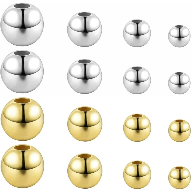 2-8mm Stainless Steel Beads Round Spacer Loose Beads With Hole For DIY Crafts Gift Jewelry Making Supplies Bracelet Accessories
2-8mm Stainless Steel Beads Round Spacer Loose Beads With Hole For DIY Crafts Gift Jewelry Making Supplies Bracelet Accessories
