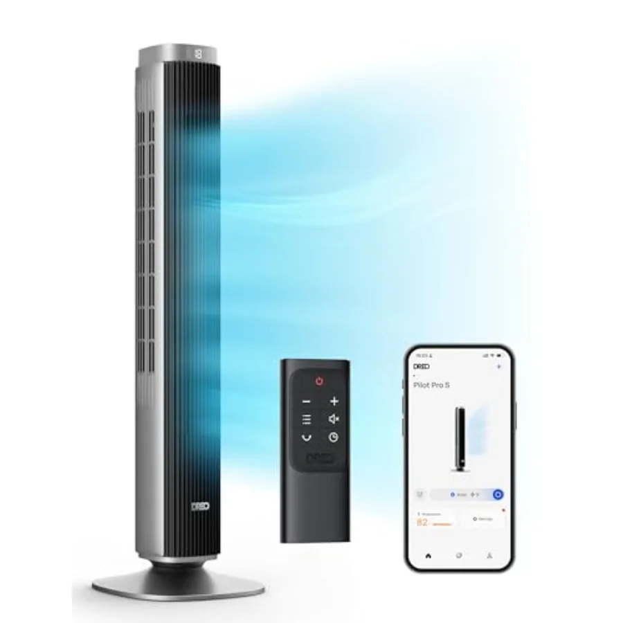 Tower Fan for Bedroom: ABS Plastic, White, 40ft Far Airflow, 20dB Quiet, 12 Speeds, DC Motor, 42 inch, 90 Oscillation, 4 Modes,
Tower Fan for Bedroom: ABS Plastic, White, 40ft Far Airflow, 20dB Quiet, 12 Speeds, DC Motor, 42 inch, 90 Oscillation, 4 Modes,