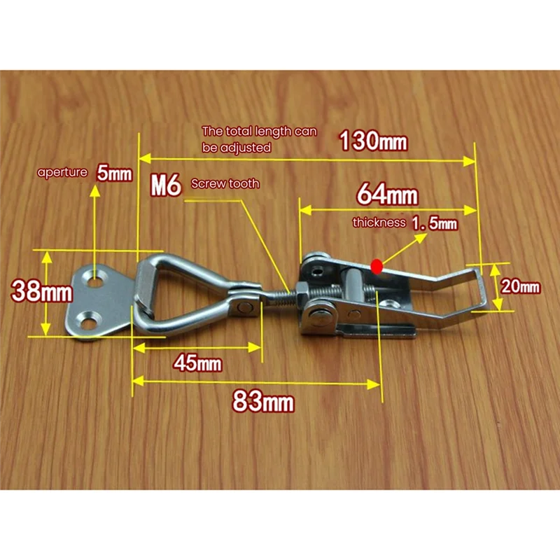 4 Pieces Parts 90 Degree Right Angle Adjustable Buckle Vertical Quick Clamp Box Buckle Latch Clamp Right Angle Buckle Latch
4 Pieces Parts 90 Degree Right Angle Adjustable Buckle Vertical Quick Clamp Box Buckle Latch Clamp Right Angle Buckle Latch