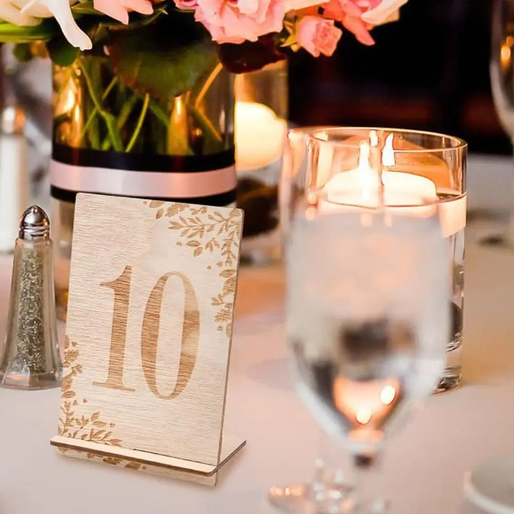 10pcs 1-10 Numbers Wooden Table Numbers with Base Holder Elegant Seating Sign Cards Vintage Reusable Place Card Holders
10pcs 1-10 Numbers Wooden Table Numbers with Base Holder Elegant Seating Sign Cards Vintage Reusable Place Card Holders