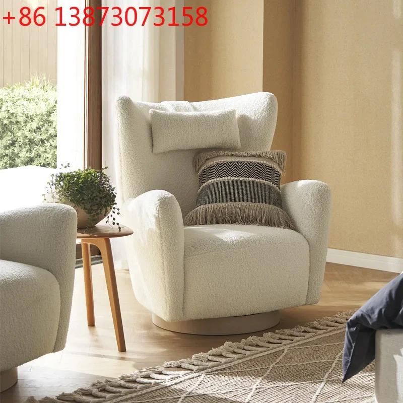 Nordic Vintage Swivel Lamb Fleece Sofa Chair Bedroom High Back Fabric Lounge Chair Balcony Living Room Single Armchair
Nordic Vintage Swivel Lamb Fleece Sofa Chair Bedroom High Back Fabric Lounge Chair Balcony Living Room Single Armchair