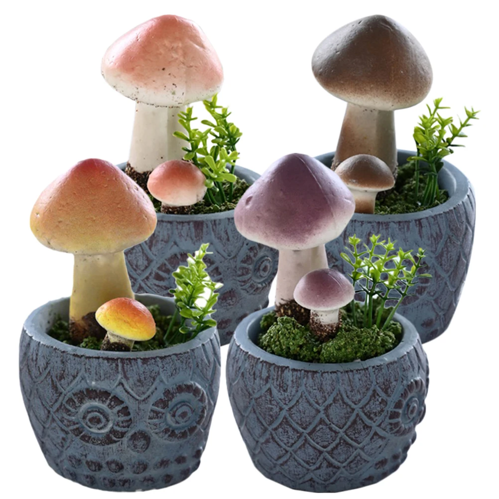 4 Pcs Ghost Faux Potted Mushroom Decor Black Grey Purple Pink Yellow Faux Potted Plants Plastic Figurines
4 Pcs Ghost Faux Potted Mushroom Decor Black Grey Purple Pink Yellow Faux Potted Plants Plastic Figurines