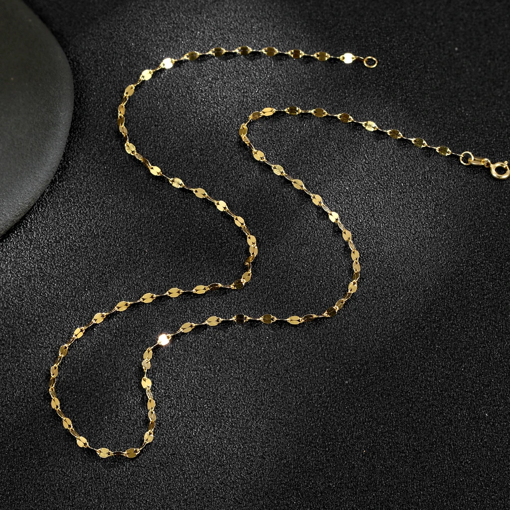 Real 100% Pure 925 Silver 18K Gold Plated Waterwave Chain Chopin Link Necklace Neck Collar for Women Fine Jewelry Gifts
Real 100% Pure 925 Silver 18K Gold Plated Waterwave Chain Chopin Link Necklace Neck Collar for Women Fine Jewelry Gifts