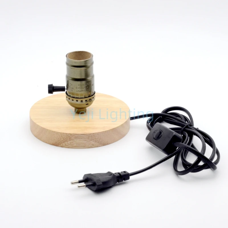Antique Edison Lamp Holder E26 E27 Socket Wooden Oak Lamp Base with EU Plug ON/OFF Switch Dimmer Switch Retro Table Lamp DIY
Antique Edison Lamp Holder E26 E27 Socket Wooden Oak Lamp Base with EU Plug ON/OFF Switch Dimmer Switch Retro Table Lamp DIY