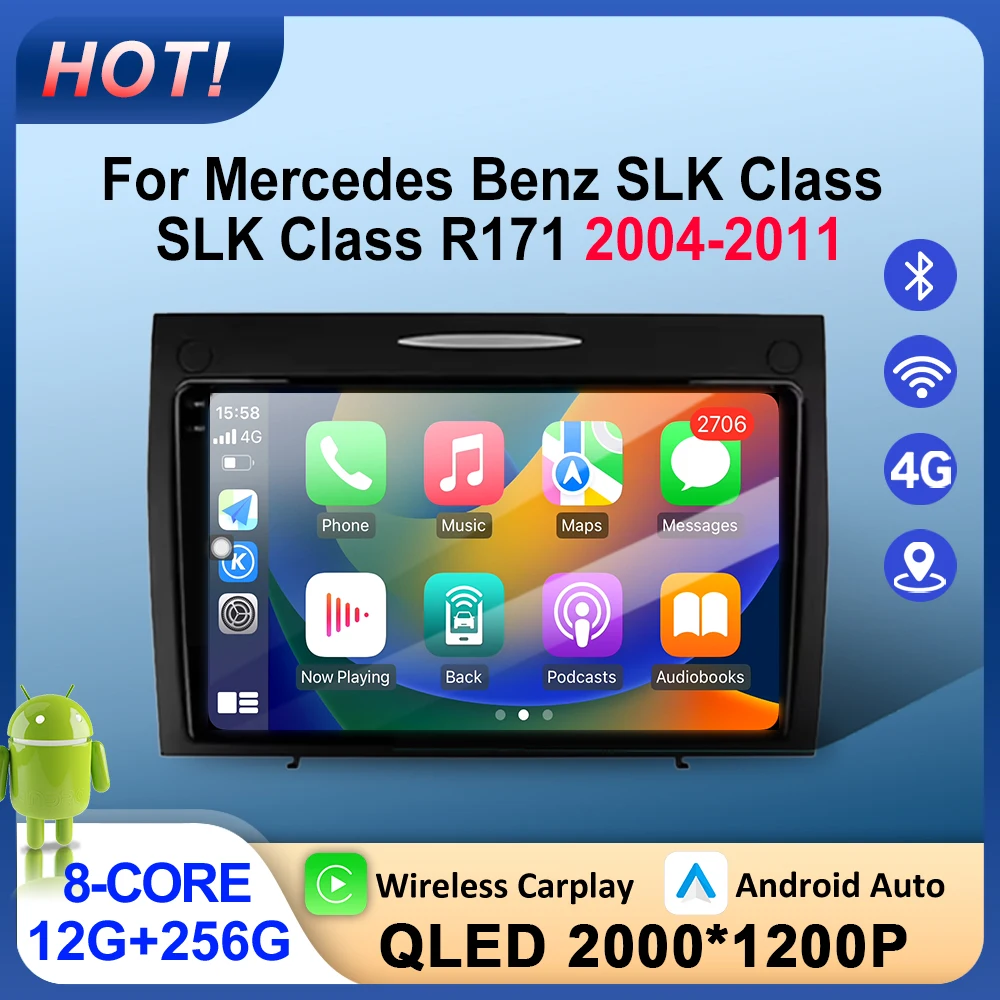 Android 16 For Benz SLK-Class R171 2004 - 2011 2K QLED Android Car Radio Multimedia Video Player GPS stereo CarPlay Head 4G Unit
Android 16 For Benz SLK-Class R171 2004 - 2011 2K QLED Android Car Radio Multimedia Video Player GPS stereo CarPlay Head 4G Unit