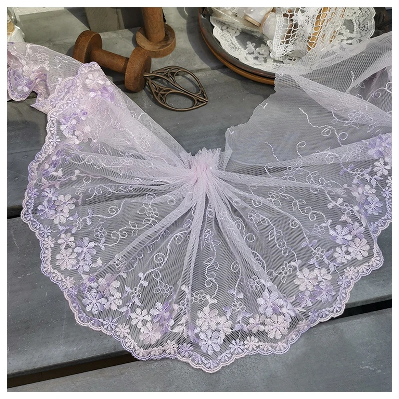 Tulle Lace Trim 5 Meter Light Purple Gauze Mesh Embroidery Tapes Ribbon Cloth Dress Skirt Hem Curtain Clothes Doll Fabric S5F27
Tulle Lace Trim 5 Meter Light Purple Gauze Mesh Embroidery Tapes Ribbon Cloth Dress Skirt Hem Curtain Clothes Doll Fabric S5F27