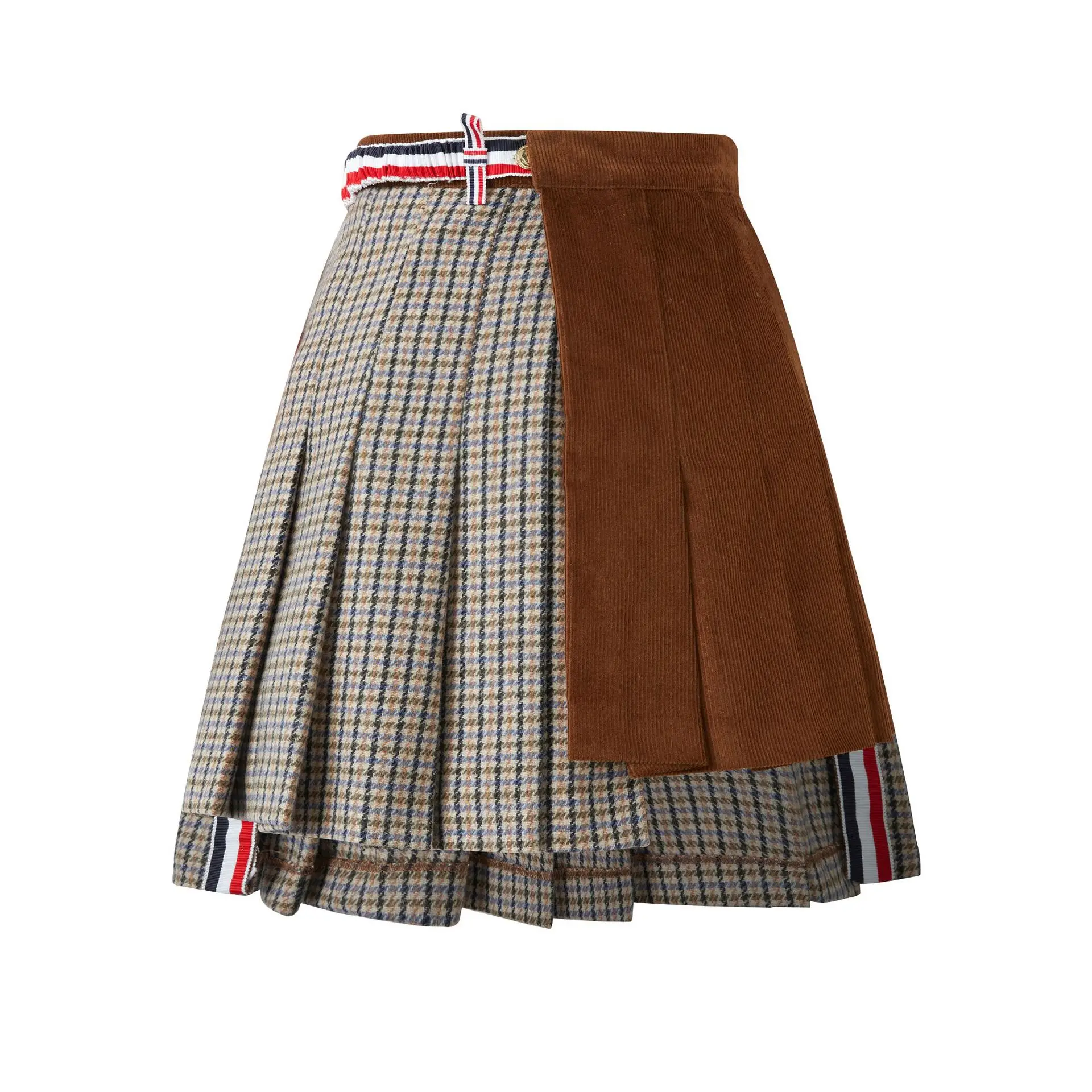 Faionable ort Skirt Women's High Waist Woolen Plaid Splicing Pleated Skirt Autumn Winter New Sle Casual Sle Skirt
Faionable ort Skirt Women's High Waist Woolen Plaid Splicing Pleated Skirt Autumn Winter New Sle Casual Sle Skirt