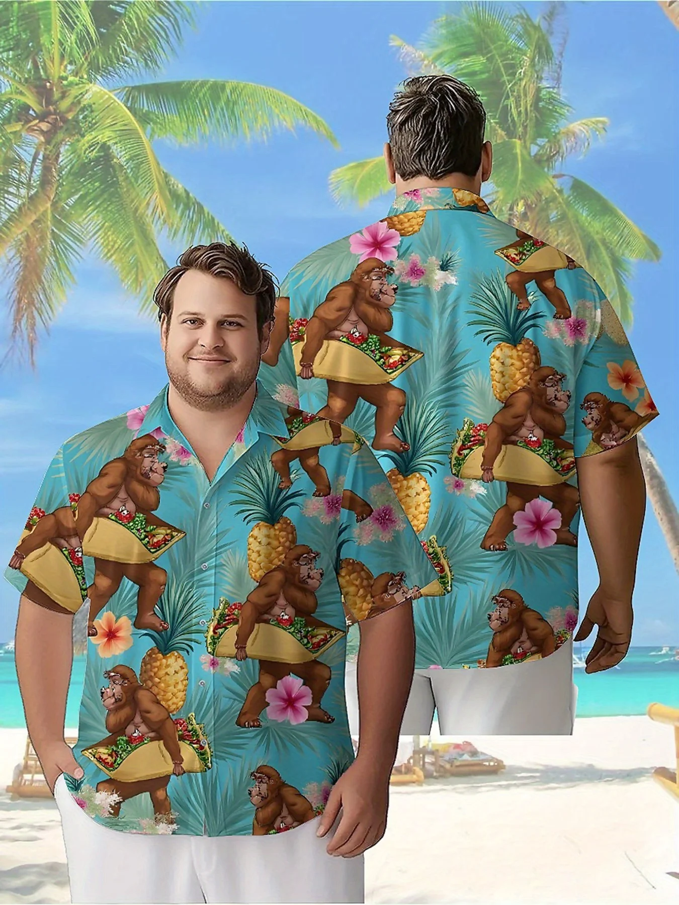 Men's Plus Size Hawaiian Shirts Tropical Fruit Pizza Gorilla Pattern,New Summer Fashion Tops,Hip Hop Streetwear
Men's Plus Size Hawaiian Shirts Tropical Fruit Pizza Gorilla Pattern,New Summer Fashion Tops,Hip Hop Streetwear