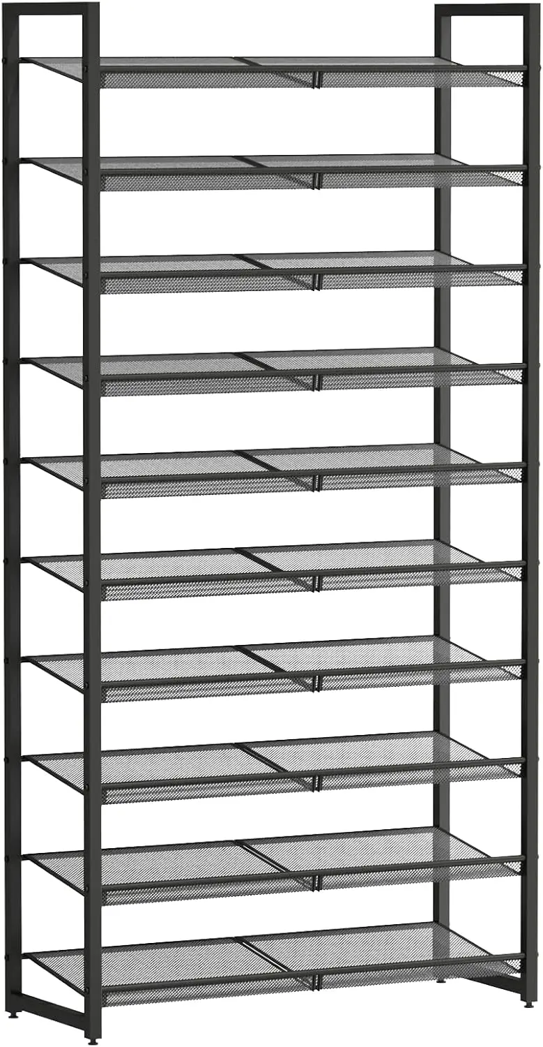 Shoe Rack 10 Tier Metal Shoe Organizer Tall Shoe Rack for Closet entryway Garage with Adjustable Flat or Angled Shelves 42 50
Shoe Rack 10 Tier Metal Shoe Organizer Tall Shoe Rack for Closet entryway Garage with Adjustable Flat or Angled Shelves 42 50