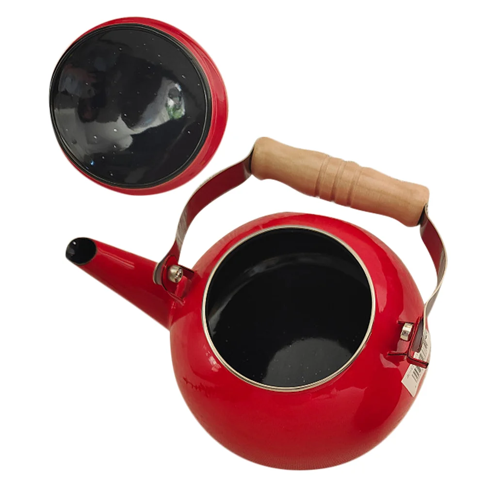 Tea Pots Enamel Kettle Coffee Wooden Handle Kettles Stovetop Red Decorative Teapot
Tea Pots Enamel Kettle Coffee Wooden Handle Kettles Stovetop Red Decorative Teapot