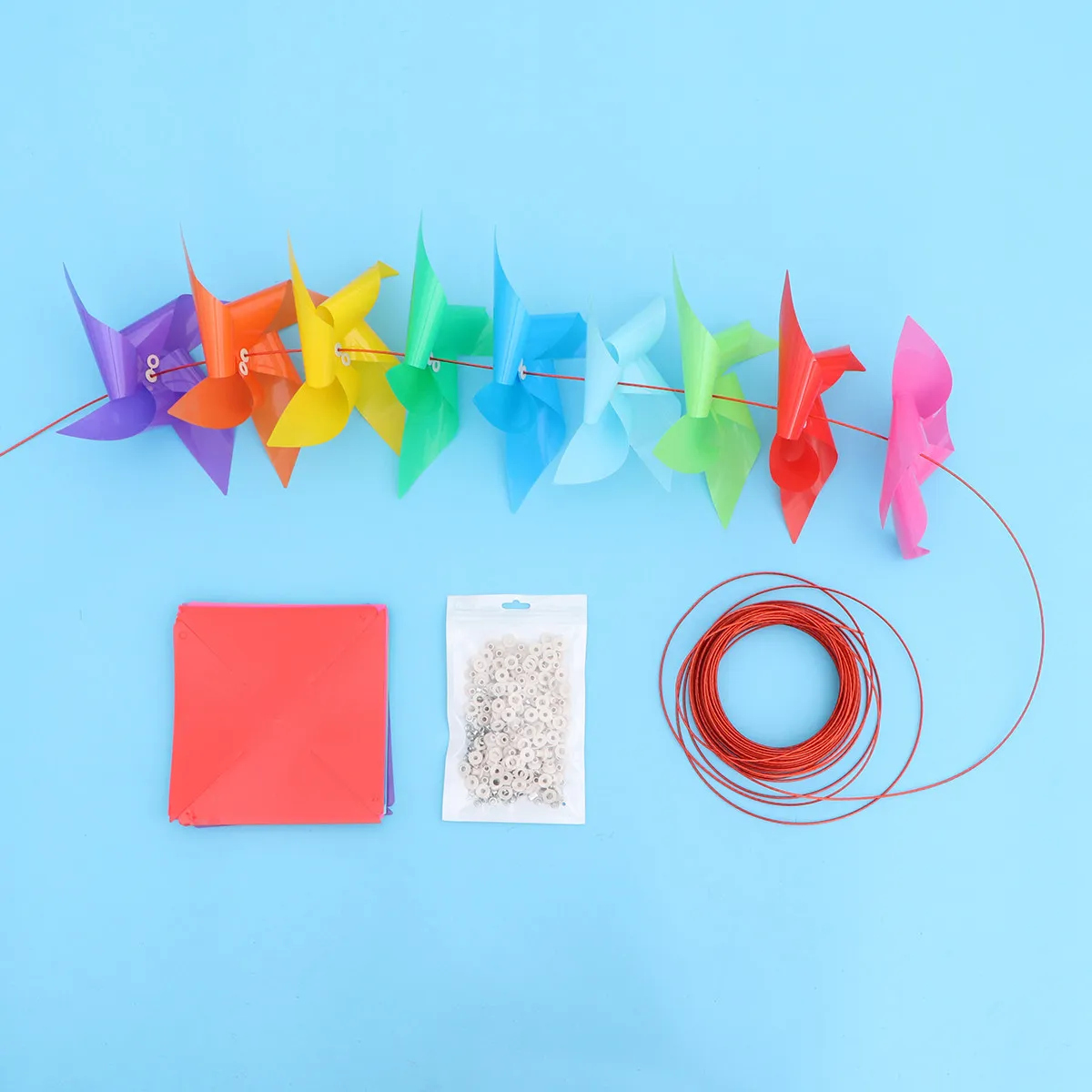 100Pcs Windmill Decor String 30M Steel Rope Mixed Color Rotating Blades for Garden Party Balcony Outdoor Display
100Pcs Windmill Decor String 30M Steel Rope Mixed Color Rotating Blades for Garden Party Balcony Outdoor Display