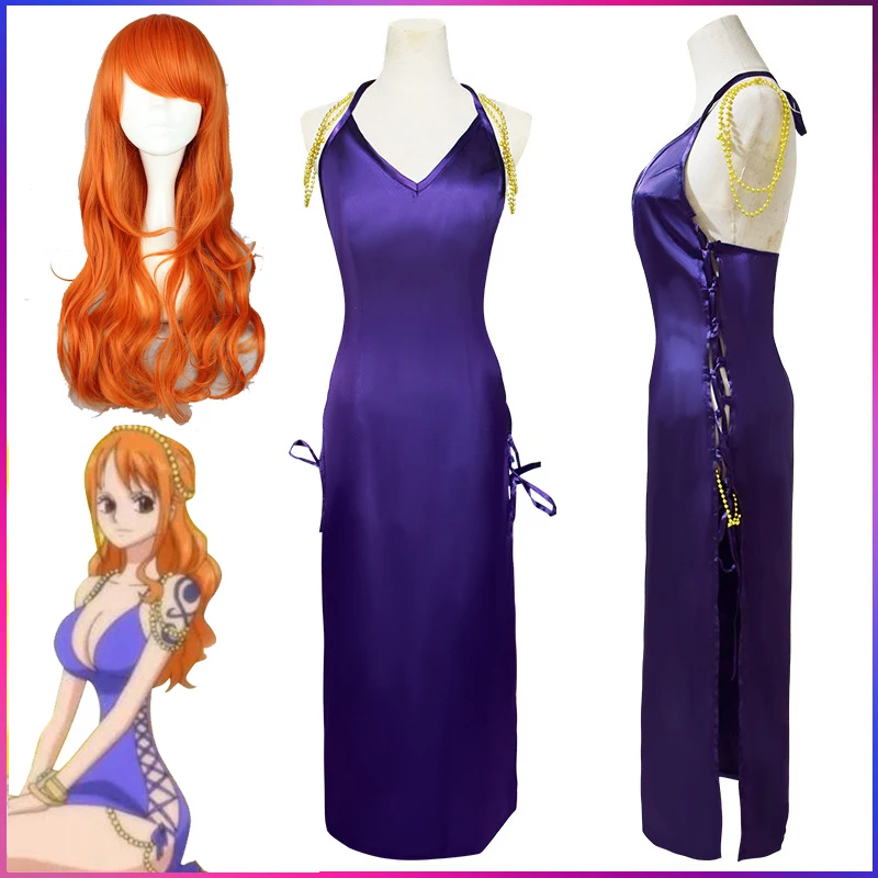 Anime Nami Cosplay Costume Purple Dress Halloween Chrismas Carvinal Dress Anime Nami Cosplay Costume Wig Adult Sexy Woman Outfit
Anime Nami Cosplay Costume Purple Dress Halloween Chrismas Carvinal Dress Anime Nami Cosplay Costume Wig Adult Sexy Woman Outfit