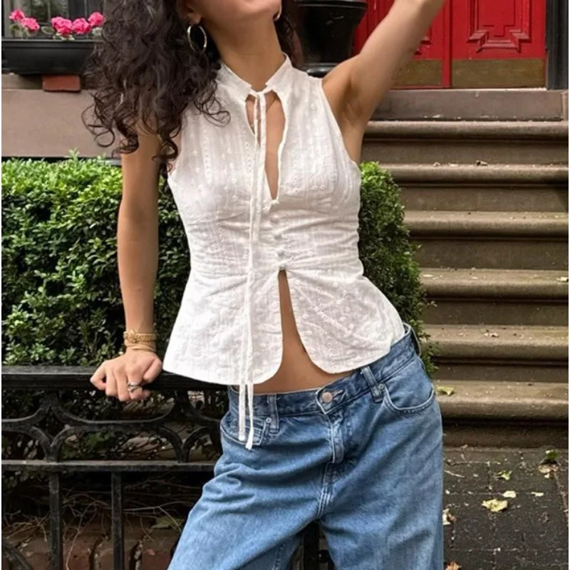 Street Women's Sexy Exposed Navel Tank Top Temperament Commuting New Fashion Sexy Spicy Girl Slim Lace Up Sleeveless Crop Vest
Street Women's Sexy Exposed Navel Tank Top Temperament Commuting New Fashion Sexy Spicy Girl Slim Lace Up Sleeveless Crop Vest