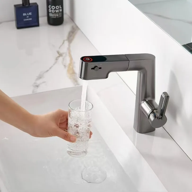 Multifunctional pull-out hot and cold sink faucet household basin faucet hot and cold lift digital display bathroom
Multifunctional pull-out hot and cold sink faucet household basin faucet hot and cold lift digital display bathroom