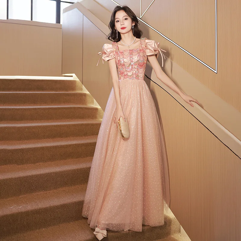 Pink Evening Dress 2025 Spring New Style Annual Meeting Banquet Vocal Art Exam Host French Adult Ceremony Immortal Ceremony
Pink Evening Dress 2025 Spring New Style Annual Meeting Banquet Vocal Art Exam Host French Adult Ceremony Immortal Ceremony