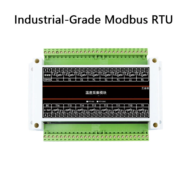 16-Channel PT100 Platinum RTD Temperature Acquisition Transmitter Module 6_36V DC Isolated RS485 Communication for Temperature M
16-Channel PT100 Platinum RTD Temperature Acquisition Transmitter Module 6_36V DC Isolated RS485 Communication for Temperature M