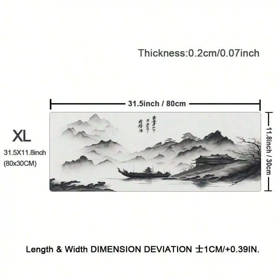 Large Chinese Ink Painting Mouse Pad Desk Mat Office Computer Pad XL 80x30cm
Large Chinese Ink Painting Mouse Pad Desk Mat Office Computer Pad XL 80x30cm