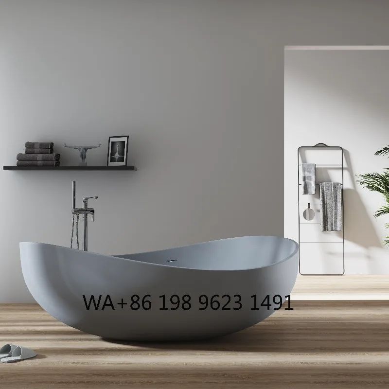 Modern European Resin Stone Freestanding Bathtub Adult Size Soaking Bath Tub With Drain For Home Hotel Bathroom
Modern European Resin Stone Freestanding Bathtub Adult Size Soaking Bath Tub With Drain For Home Hotel Bathroom