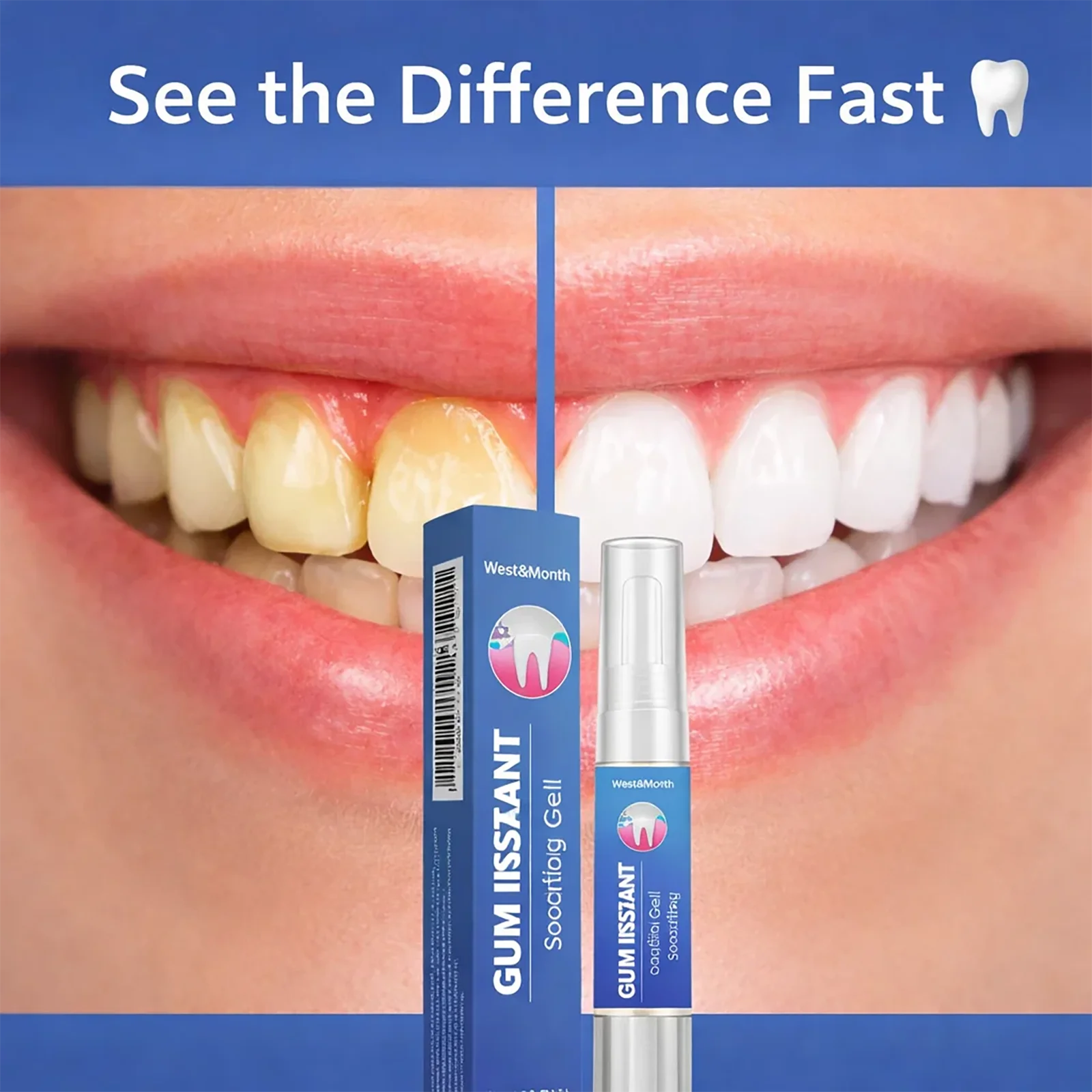 Oral Care Gel, Gum Instant Soothing, Teeth Cleaning Essence, Mint Flavor, 4ml
Oral Care Gel, Gum Instant Soothing, Teeth Cleaning Essence, Mint Flavor, 4ml