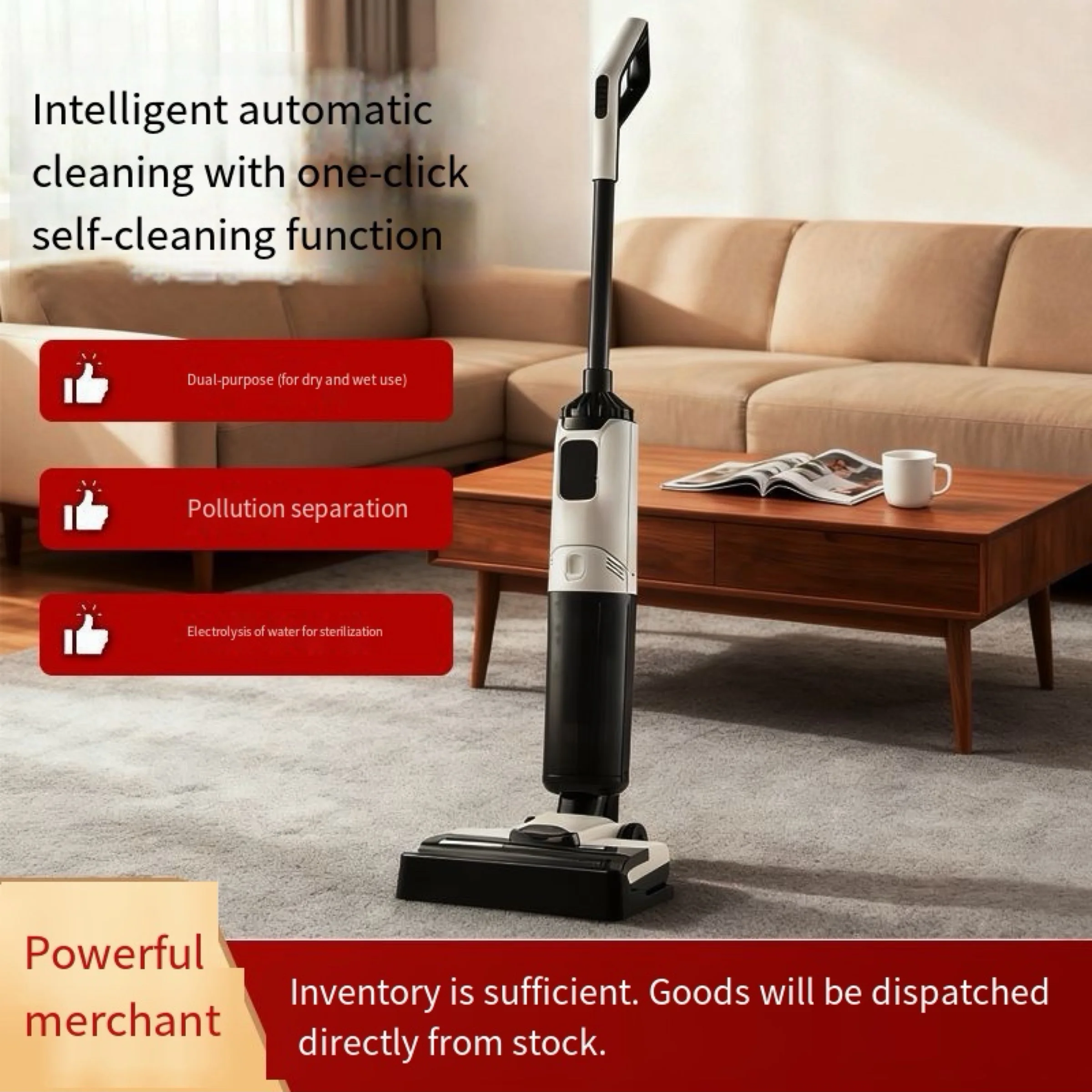 Self-Cleaning Wet/Dry Vacuum Cleaner Brushless Motor LED Display Voice Assistant 850ML Clean Water Tank 600ML Dirty Tank Cleaner
Self-Cleaning Wet/Dry Vacuum Cleaner Brushless Motor LED Display Voice Assistant 850ML Clean Water Tank 600ML Dirty Tank Cleaner