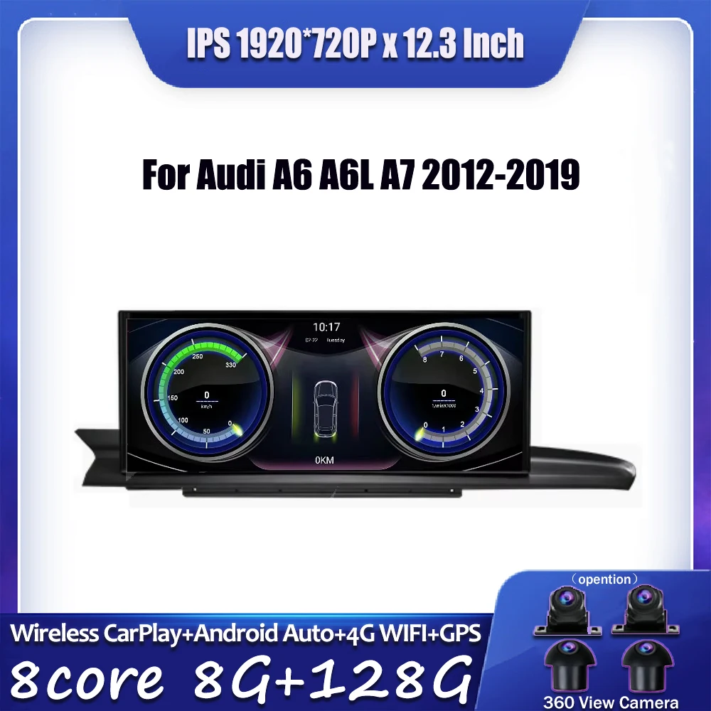 12.3" Android 14 For Audi A6 A6L A7 2012-2019 Car Carplay Stereo Radio Auto Monitors Multimedia Player 4G Lte GPS Navigation
12.3" Android 14 For Audi A6 A6L A7 2012-2019 Car Carplay Stereo Radio Auto Monitors Multimedia Player 4G Lte GPS Navigation