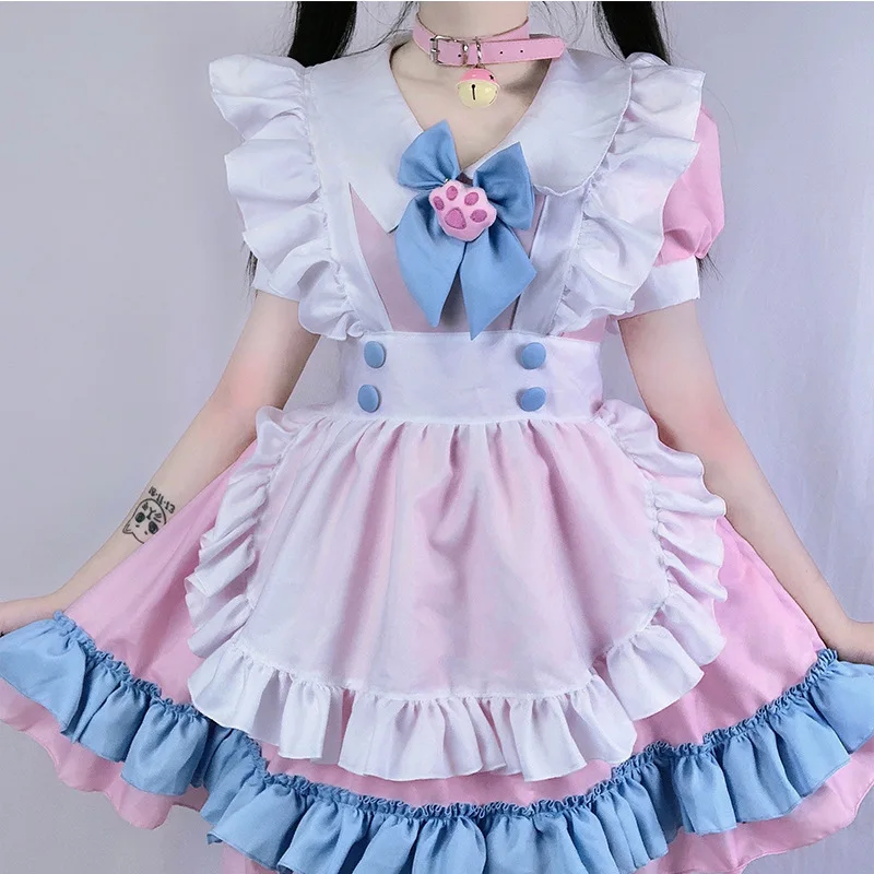 S-4XL Super Cute Big Bow Lolita Dress Women's Boss Pink Blue Cute Maid Dress
S-4XL Super Cute Big Bow Lolita Dress Women's Boss Pink Blue Cute Maid Dress