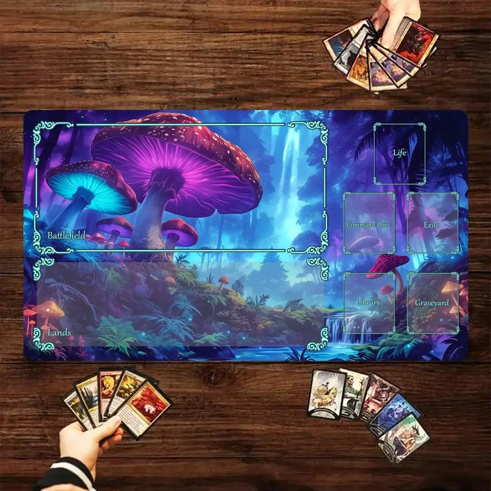 Игровой коврик для карточных игр Mushroom Forest Secret Realm Magic Card Battle Mat MTG с противоскользящим основанием, коврик для настольных игр TCG
Игровой коврик для карточных игр Mushroom Forest Secret Realm Magic Card Battle Mat MTG с противоскользящим основанием, коврик для настольных игр TCG