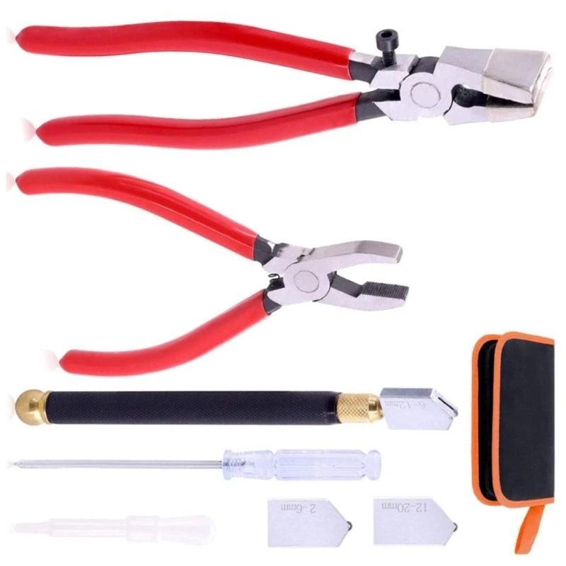 Glass Cutting Tool Set Glass Nipper Glass Running Plier for Stained Glass Tiles Bottle Fusing Breaking 601C
Glass Cutting Tool Set Glass Nipper Glass Running Plier for Stained Glass Tiles Bottle Fusing Breaking 601C
