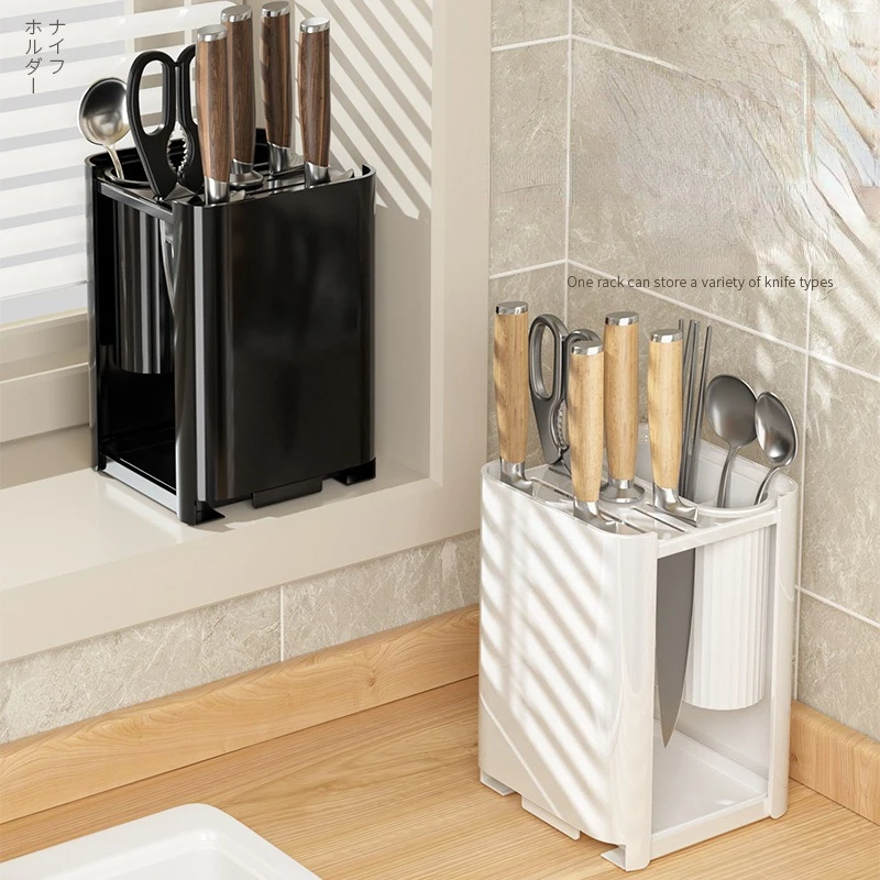 Stainless Steel Knife Holder with Plastic Cutlery Storage Box,Kitchen Sink Tools Rack,Silverware Accessories Organizer,2 in 1
Stainless Steel Knife Holder with Plastic Cutlery Storage Box,Kitchen Sink Tools Rack,Silverware Accessories Organizer,2 in 1