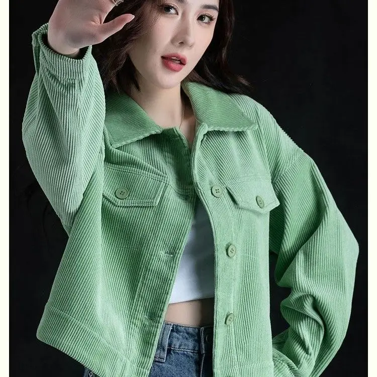 Corduroy Shirt Women 2026 Spring Autumn Coat Long-sleeved Short Outerwear Ladies Fashion Temperament Jacket Female Overwear Tops
Corduroy Shirt Women 2026 Spring Autumn Coat Long-sleeved Short Outerwear Ladies Fashion Temperament Jacket Female Overwear Tops