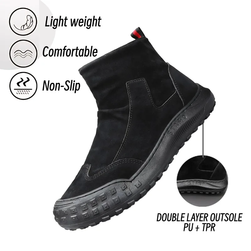 Мужские повседневные высокие короткие ботинки — в стиле ретро, универсальные, противоскользящие и долговечные. Подходит для альпинизма, активного отдыха.
Мужские повседневные высокие короткие ботинки — в стиле ретро, универсальные, противоскользящие и долговечные. Подходит для альпинизма, активного отдыха.