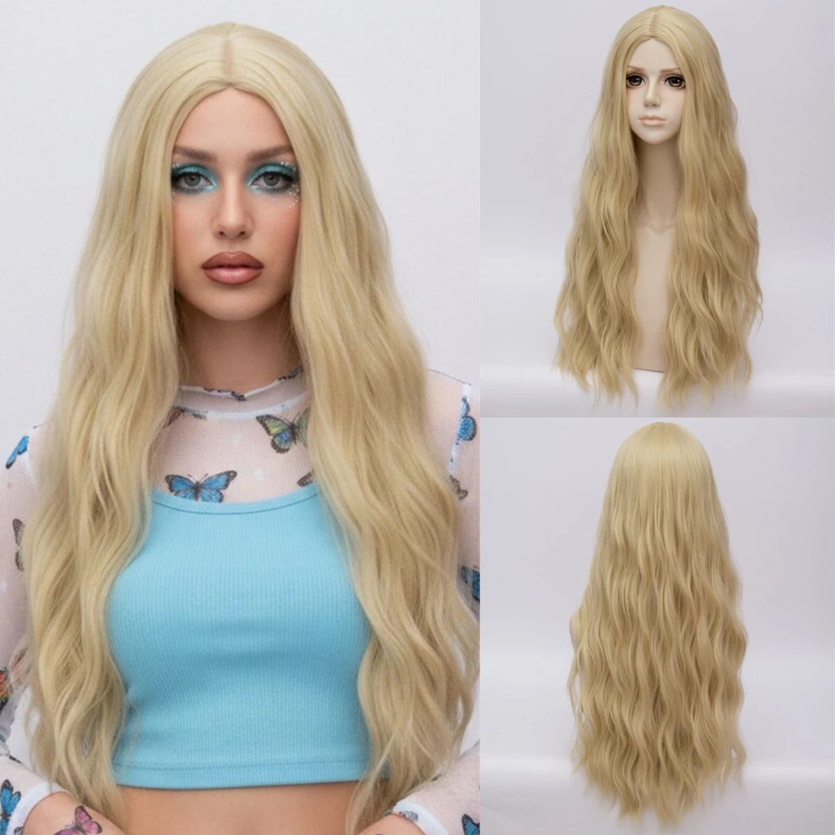 Women's Blonde Synthetic Curly Wigs Middle Part Wig Long Wavy Wig For Daily Party Cosplay Use Heat Resistant
Women's Blonde Synthetic Curly Wigs Middle Part Wig Long Wavy Wig For Daily Party Cosplay Use Heat Resistant