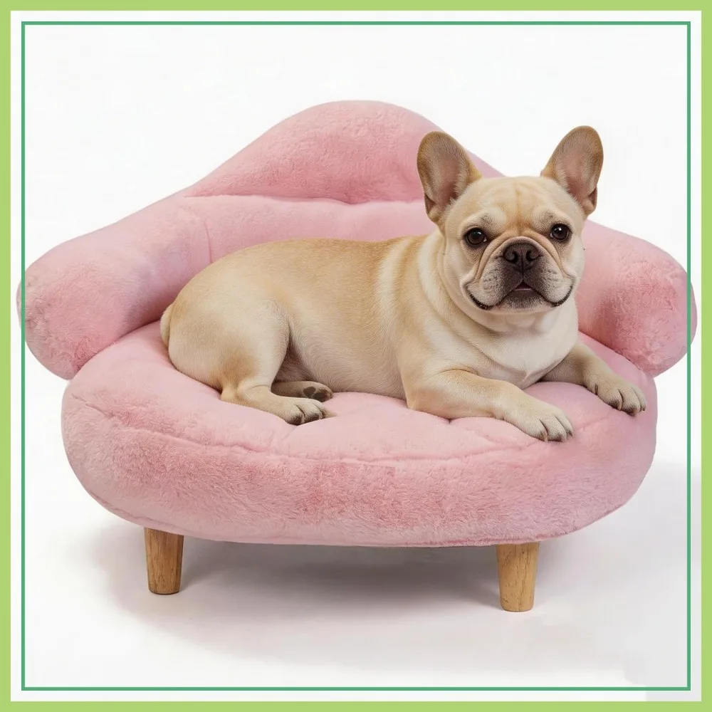 Raised Dog Bed with Cushion, Cute Sofa for Small Medium Dogs, Washable Cover & Wood Legs, Modern Indoor Pet Bed
Raised Dog Bed with Cushion, Cute Sofa for Small Medium Dogs, Washable Cover & Wood Legs, Modern Indoor Pet Bed