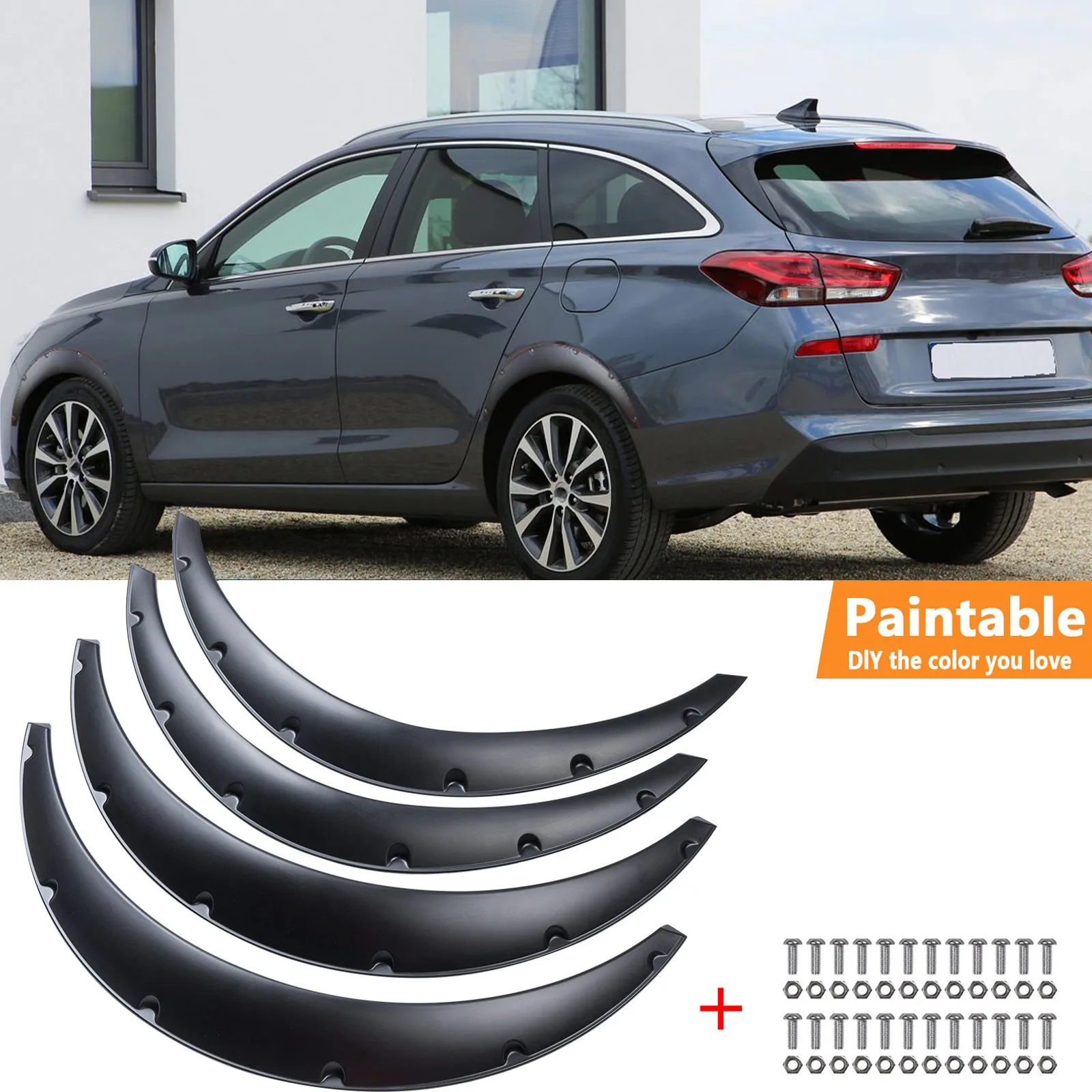 Fender flares For Hyundai i30 Estate Extra Wide Body Kit Wheel Arches 3.5" 4PCS
Fender flares For Hyundai i30 Estate Extra Wide Body Kit Wheel Arches 3.5" 4PCS