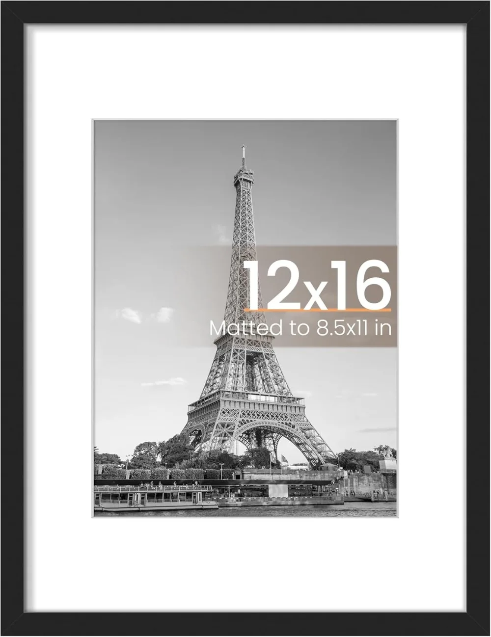 12x16 Picture Frame, Display Pictures 8.5x11 with Mat or 12x16 Without Mat, Wall Hanging Photo Frame, Black, 1 Pack
12x16 Picture Frame, Display Pictures 8.5x11 with Mat or 12x16 Without Mat, Wall Hanging Photo Frame, Black, 1 Pack