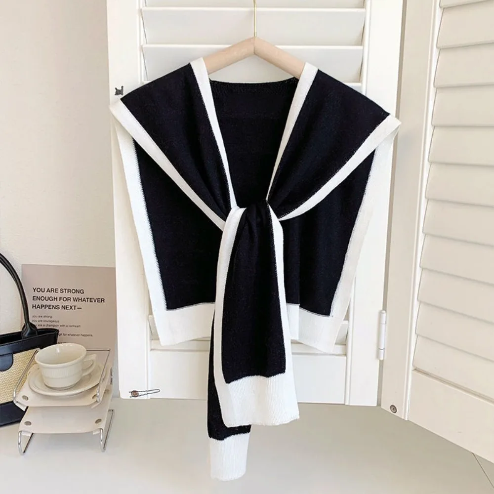 New Fiber Knitted Shawl Striped Keep Warm Fake Collar Lace Tie Knitted Shoulder Scarf Unisex
New Fiber Knitted Shawl Striped Keep Warm Fake Collar Lace Tie Knitted Shoulder Scarf Unisex