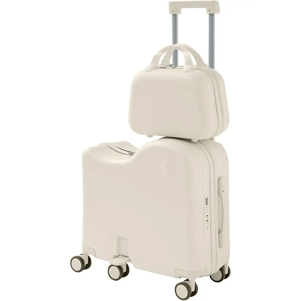 6-Wheel Child Ride-On Luggage with Portable Footrest, Adjustable Handle, TSA Lock, USB & Type-C Ports, and Hidden Cup Holder
6-Wheel Child Ride-On Luggage with Portable Footrest, Adjustable Handle, TSA Lock, USB & Type-C Ports, and Hidden Cup Holder