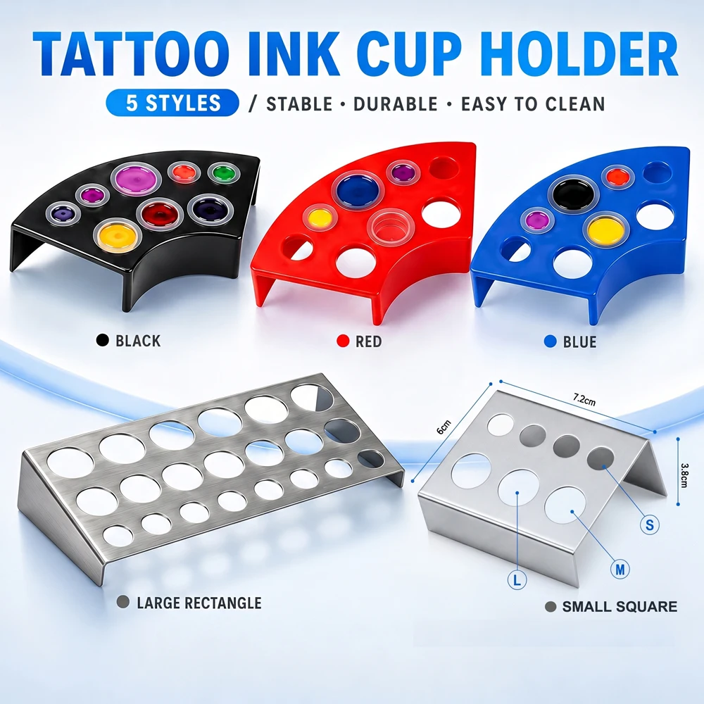 21/8/7 Holes Tattoo Ink Cup Holder Stand Tattoo Tool Pigment Black Container Makeup for Body Art Supplies Tattoo Accessories
21/8/7 Holes Tattoo Ink Cup Holder Stand Tattoo Tool Pigment Black Container Makeup for Body Art Supplies Tattoo Accessories