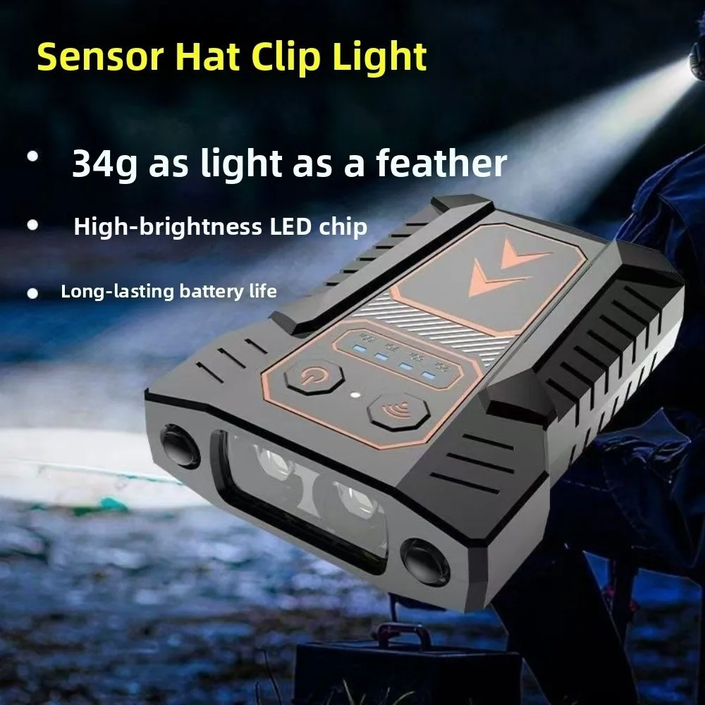 Portable Wave Sensing Hat Clip Light Ultra Light Head Mounted Sensing Headlight Waterproof with Display Hat Brim Light Outdoor
Portable Wave Sensing Hat Clip Light Ultra Light Head Mounted Sensing Headlight Waterproof with Display Hat Brim Light Outdoor