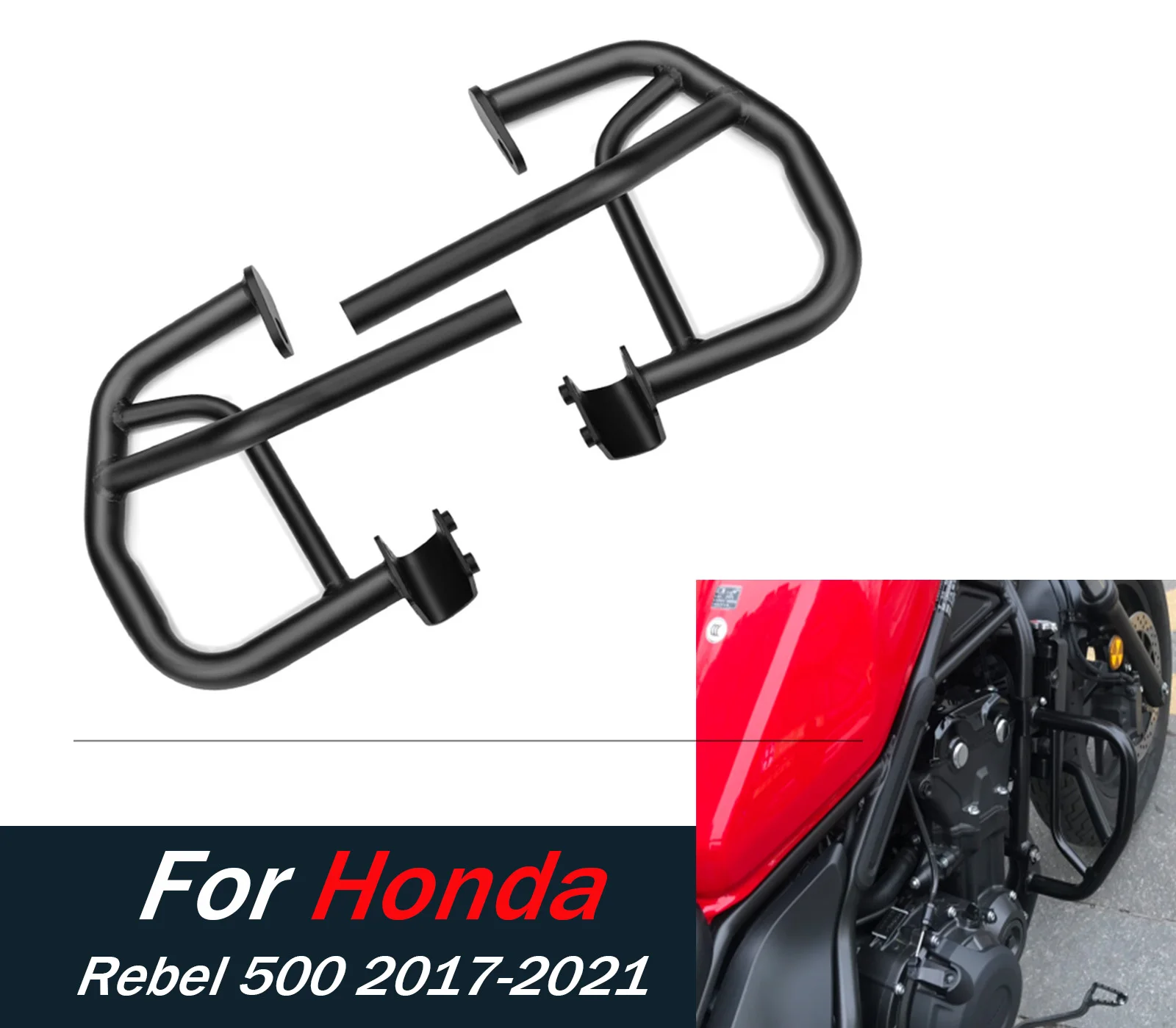  Защита двигателя мотоцикла, защитные дуги для Honda Rebel CMX 500 2017-2021 CMX 500, бампер, аксессуары для защиты от падения    
 Защита двигателя мотоцикла, защитные дуги для Honda Rebel CMX 500 2017-2021 CMX 500, бампер, аксессуары для защиты от падения   