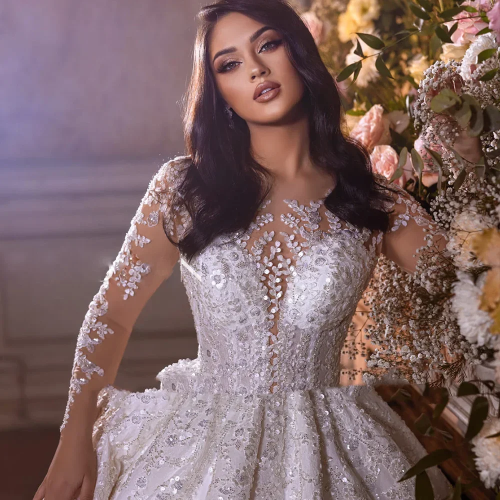 Gorgeous Wedding Dress 2026 Scoop Long Sleeves Beading Lace Flowers Birde Bridal Gowns Arabic Dubai Vestido De Novia
Gorgeous Wedding Dress 2026 Scoop Long Sleeves Beading Lace Flowers Birde Bridal Gowns Arabic Dubai Vestido De Novia