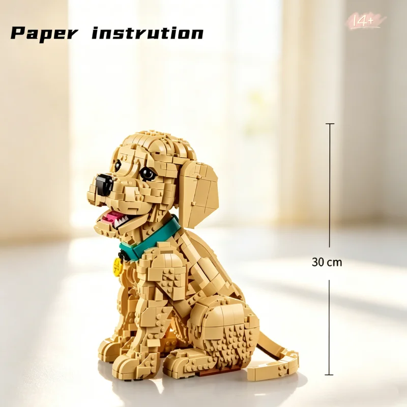 2102PCS Hot Dog Cute Golden Retriever Puppy Model Sets Compatible With 11384 Building Blocks Toys For Birthday Festival Gifts
2102PCS Hot Dog Cute Golden Retriever Puppy Model Sets Compatible With 11384 Building Blocks Toys For Birthday Festival Gifts