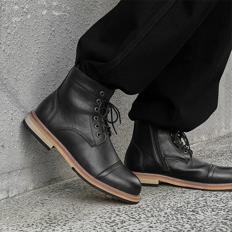 High top men's leather shoes Fashionable and versatile classic styles Leisure Party Daily office Adult high-quality boots Hot
High top men's leather shoes Fashionable and versatile classic styles Leisure Party Daily office Adult high-quality boots Hot