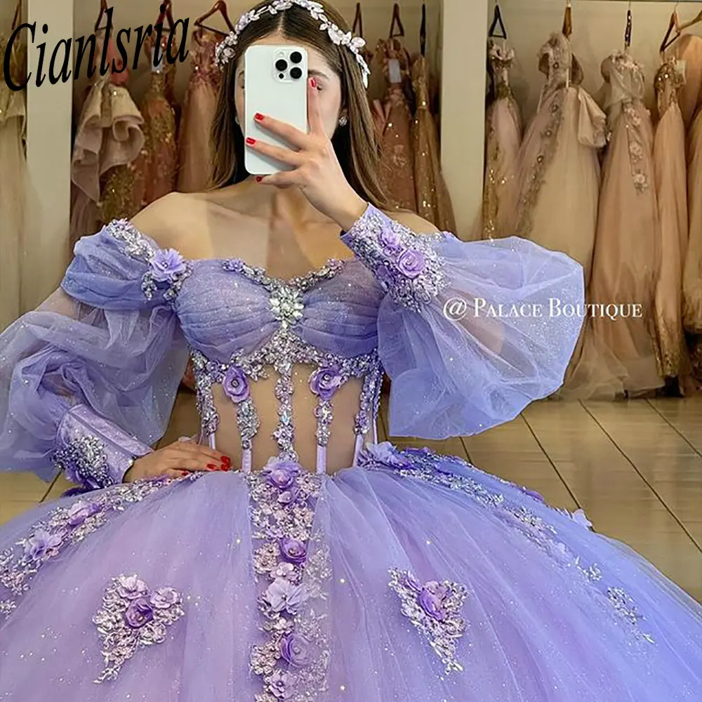 Сиреневое иллюзионное многоуровневое платье Quinceanera с длинными рукавами, бальное платье с 3D цветами и аппликациями, кружевной корсет, Vestidos De XV Anos
Сиреневое иллюзионное многоуровневое платье Quinceanera с длинными рукавами, бальное платье с 3D цветами и аппликациями, кружевной корсет, Vestidos De XV Anos