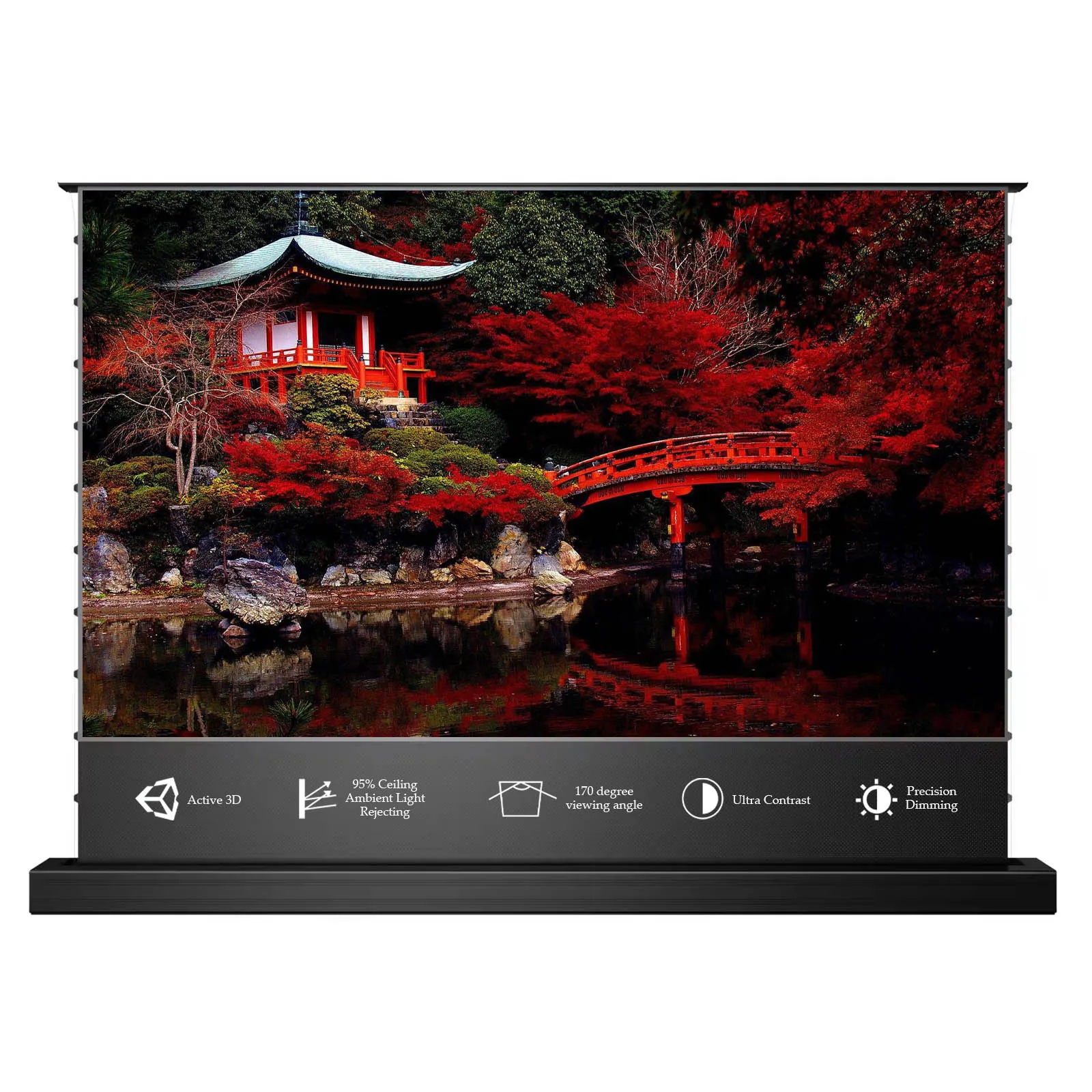 2024 MAX Black Diamond 72 дюйма~150 дюймов ALR длиннофокусные проекционные экраны 4K/8K моторизованный напольный подъемный лазерный телевизионный проектор экран
2024 MAX Black Diamond 72 дюйма~150 дюймов ALR длиннофокусные проекционные экраны 4K/8K моторизованный напольный подъемный лазерный телевизионный проектор экран