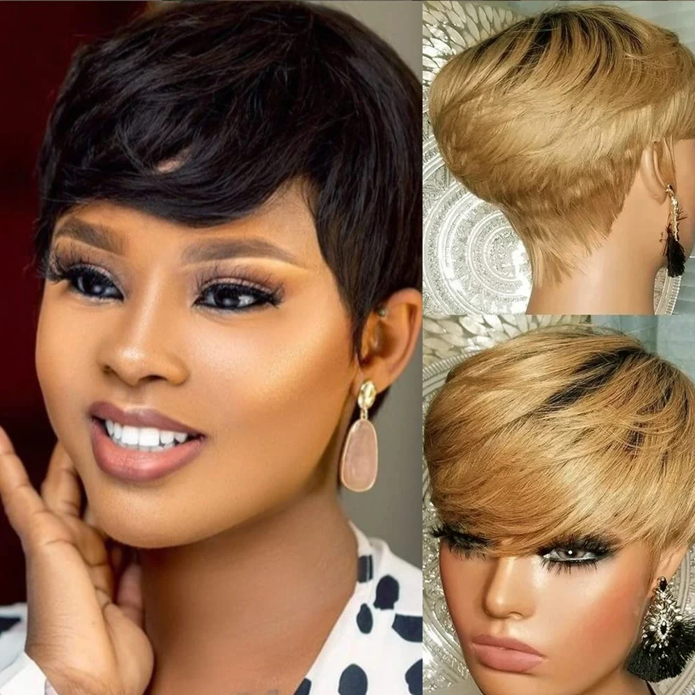 Short Human Hair Wigs For Women Straight Pixie Cut Wig Layered Machine Made Wigs For Women Natural Color
Short Human Hair Wigs For Women Straight Pixie Cut Wig Layered Machine Made Wigs For Women Natural Color