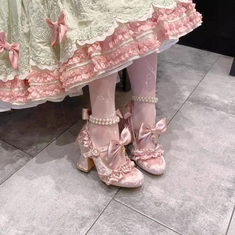 2026 New Women's Mary Jane Shoes Sweet Style Lolita High Heels for Woman Exquisite Bow Casual Shoes Designer Shoes Zapatos Mujer
2026 New Women's Mary Jane Shoes Sweet Style Lolita High Heels for Woman Exquisite Bow Casual Shoes Designer Shoes Zapatos Mujer