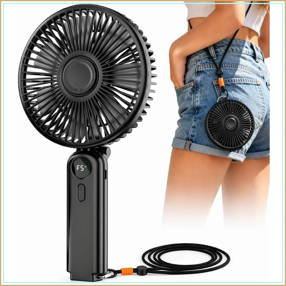 10000mAh Portable Handheld Fan, 40H Rechargeable, 6-Inch Ultra Quiet Foldable, 5-Speed Gentle Airflow for Travel Outdoor
10000mAh Portable Handheld Fan, 40H Rechargeable, 6-Inch Ultra Quiet Foldable, 5-Speed Gentle Airflow for Travel Outdoor
